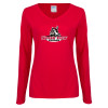 Thumbnail image for  Womens Red Long Sleeve V Neck Tee