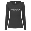 Thumbnail image for  Womens Dark Heather Long Sleeve V Neck Tee 