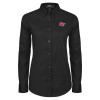 Thumbnail image for  Womens Black Twill Button Down Long Sleeve 