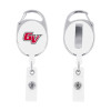 Thumbnail image for  White Oval Retractable Badge Holder w/Clip