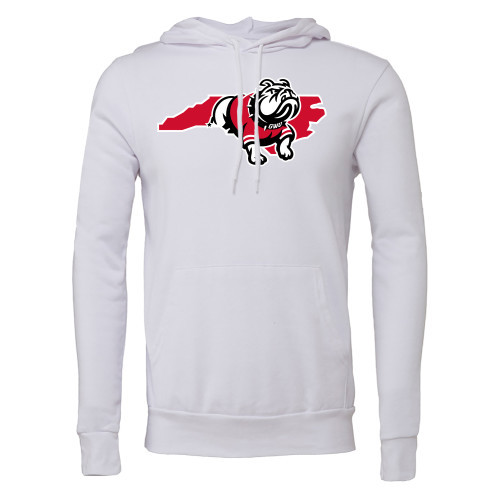  Bella + Canvas White Fleece Hood - North Carolina Mascot Mark
