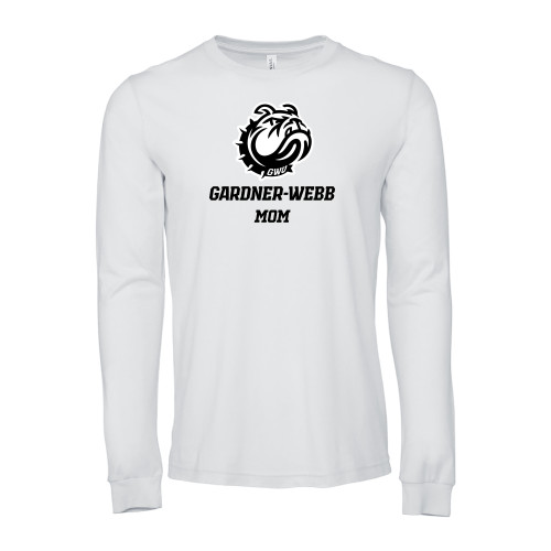  Bella + Canvas White Jersey Cotton Long Sleeve T Shirt - Gardner Webb Mom