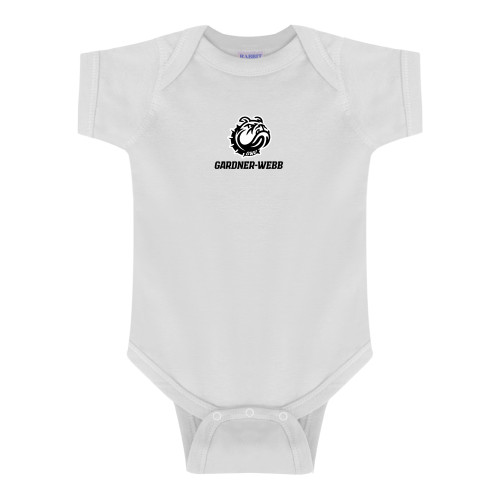  White Infant Onesie - Gardner Webb Athletic Mascot Head Lockup