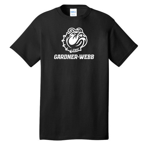  Extended Black T Shirt - Gardner Webb Athletic Mascot Head Lockup