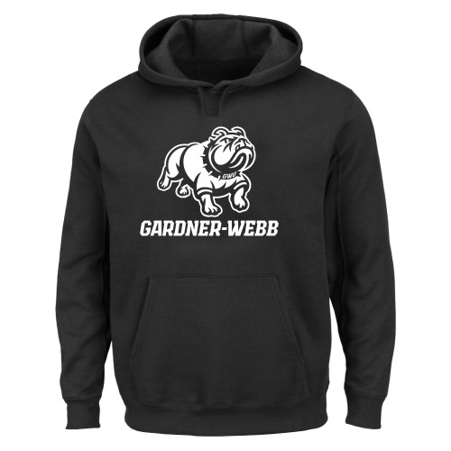 Extended Black Hoodie - Gardner Webb Athletic Lockup