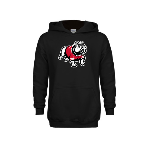  Youth Black Fleece Hoodie - GWU Primary Athletic Mark