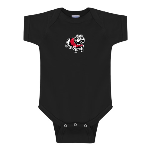  Black Infant Onesie - GWU Primary Athletic Mark