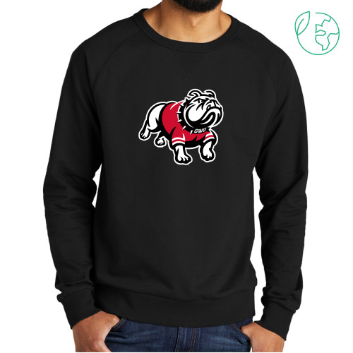  Allmade Black Organic French Terry Crewneck Sweatshirt - GWU Primary Athletic Mark