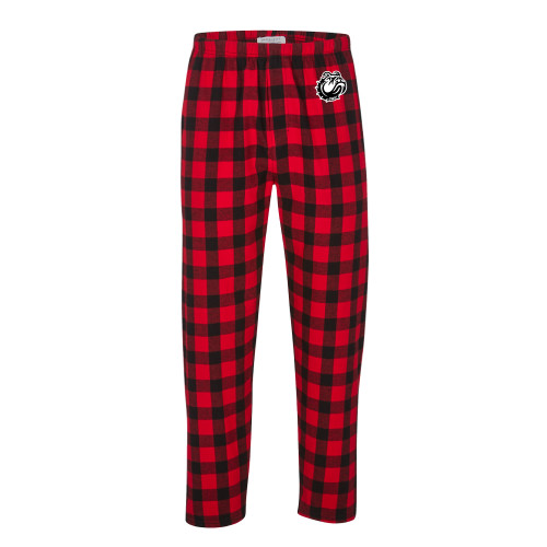  Boxercraft Red/Black Buffalo Unisex Flannel Pajama Pant - GWU Mascot Head