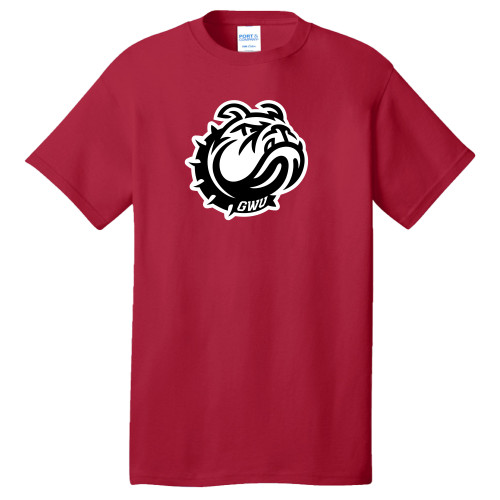  Extended Red T Shirt - GWU Mascot Head