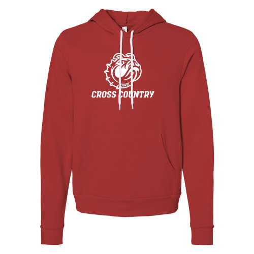  Bella + Canvas Red Fleece Hood - GWU Cross Country