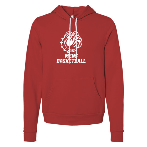  Bella + Canvas Red Fleece Hood - GWU Mens Basketball