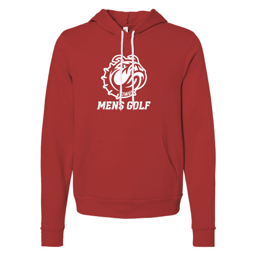  Bella + Canvas Red Fleece Hood - GWU Mens Golf