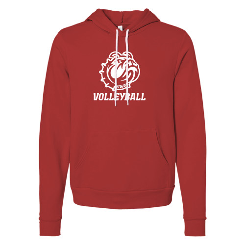  Bella + Canvas Red Fleece Hood - GWU Volleyball
