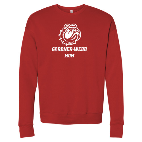  Bella + Canvas Red Fleece Crew - Gardner Webb Mom
