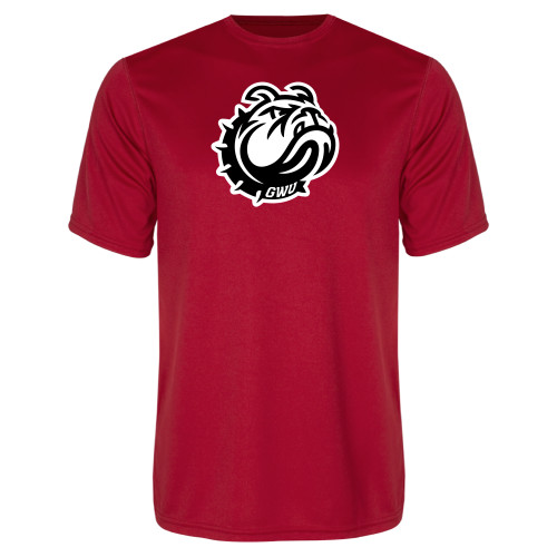  Red Performance Tee - GWU Mascot Head