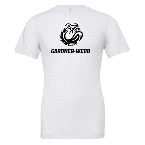  Bella + Canvas Ash Grey Jersey Cotton T Shirt - Gardner Webb Athletic Mascot Head Lockup