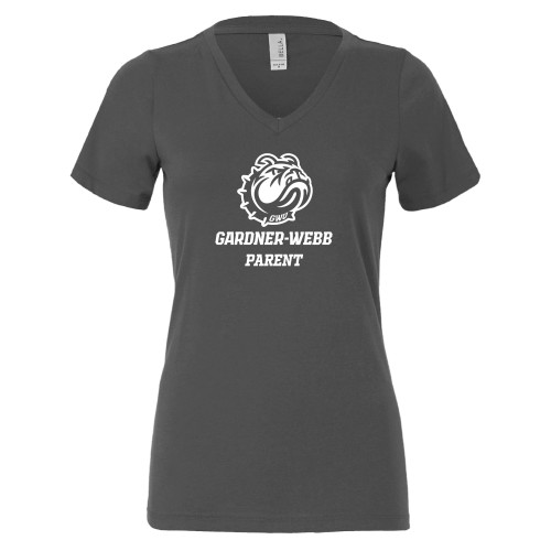  Bella + Canvas Womens Asphalt V Neck Cotton T Shirt - Gardner Webb Parent