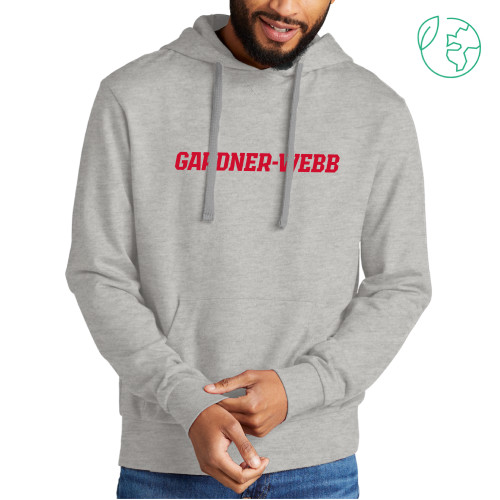  Allmade Light Grey Organic French Terry Pullover Hoodie - Gardner Webb Flat Word mark