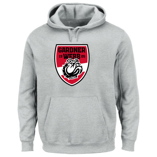  Extended Heather Grey Hoodie - GWU Soccer Shield Mark