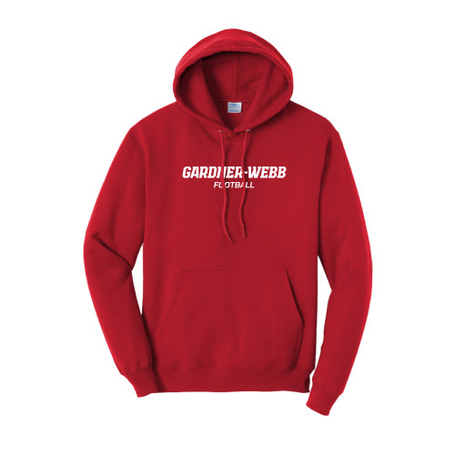  Tall Red Fleece Hoodie - Gardner Webb Football