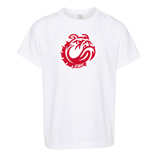  Comfort Colors Youth White T Shirt - GWU Mascot Head