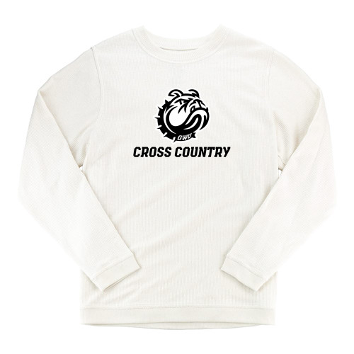  Boxercraft Womens Cream Corded Crew - GWU Cross Country