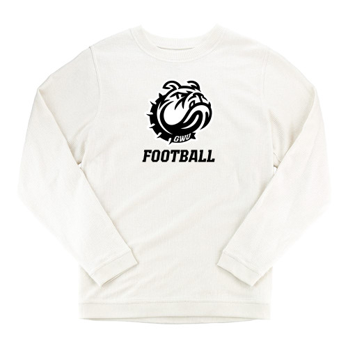  Boxercraft Womens Cream Corded Crew - GWU Football