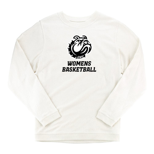  Boxercraft Womens Cream Corded Crew - GWU Womens Basketball