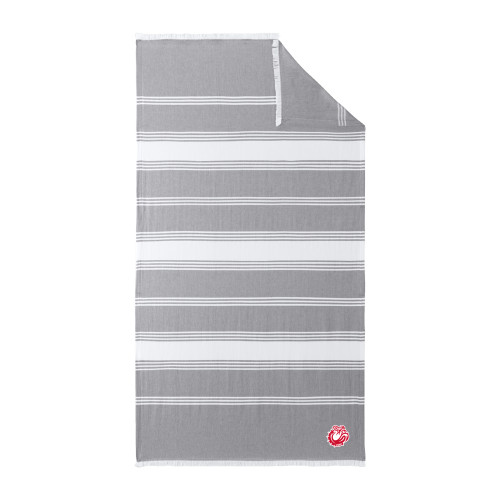  100% Cotton Grey/White Beach Throw - GWU Mascot Head