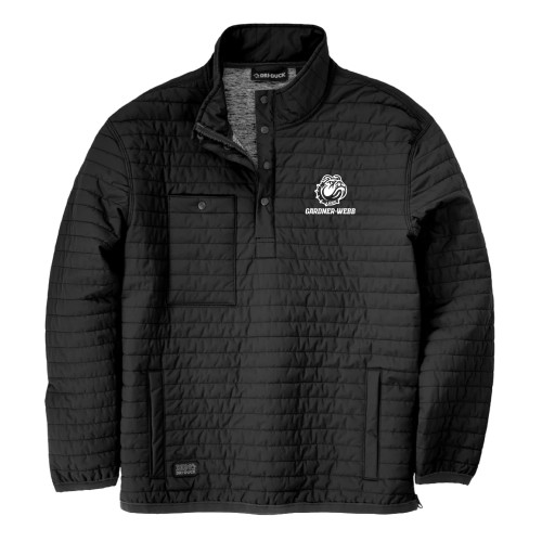  DRI DUCK Black Keystone Quilted Pullover - Gardner Webb Athletic Mascot Head Lockup