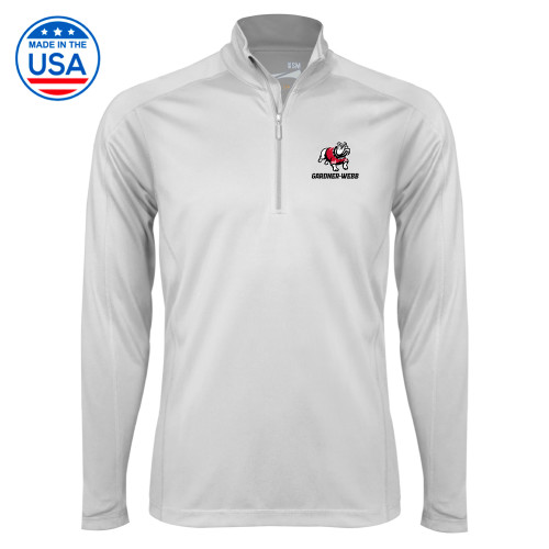  Syntrel White Interlock 1/4 Zip - Gardner Webb Athletic Lockup