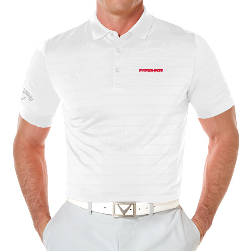  Callaway White Opti Vent Polo - Gardner Webb Flat Word mark