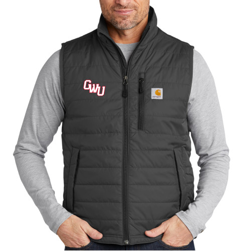  Carhartt Charcoal Gilliam Vest - GWU Monogram