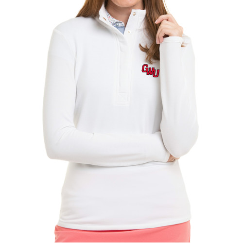  Fairway & Greene White Kate Sweatshirt - GWU Monogram