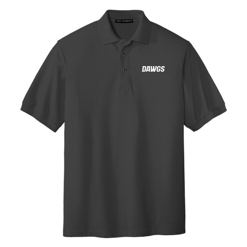  Charcoal Silk Touch Polo - Dawgs Word mark