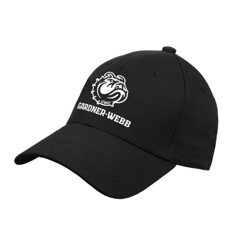  Black Structured Adjustable Pro Style Hat - Gardner Webb Athletic Mascot Head Lockup