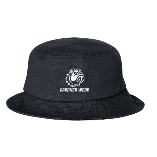  Sportsman Black Bucket Hat - Gardner Webb Athletic Mascot Head Lockup