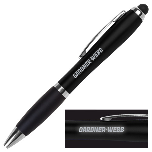  LIGHT UP LOGO Black Stylus Pen - Gardner Webb Flat Word markEngraved