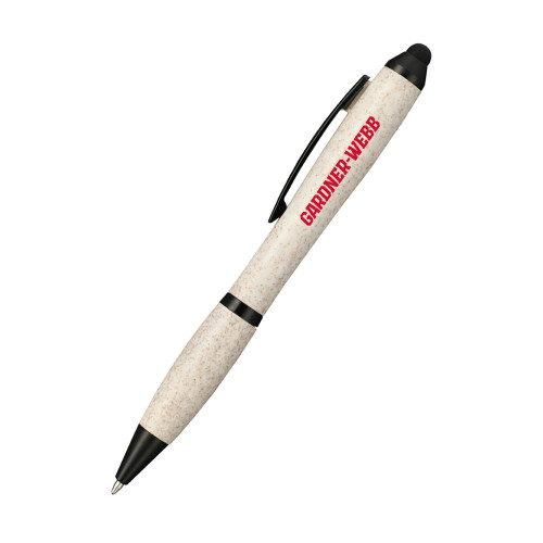  Nash Wheat Straw Ballpoint Beige Stylus Pen - Gardner Webb Flat Word mark