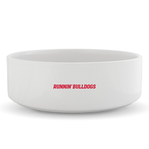  Ceramic Dog Bowl - Runnin Bulldogs Word mark