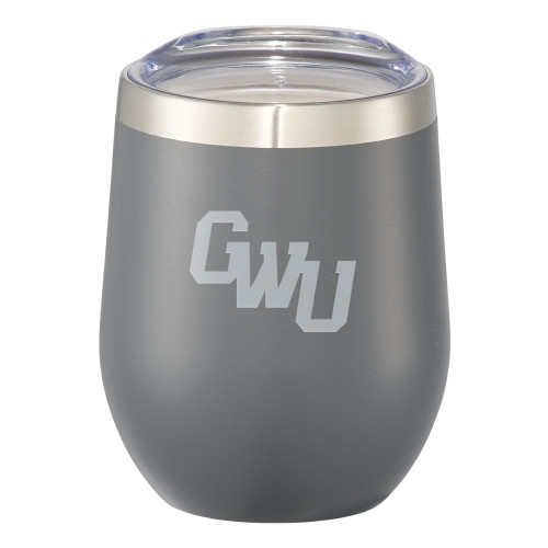  Corzo Vacuum Insulated Charcoal Cup 12oz - GWU MonogramEngraved