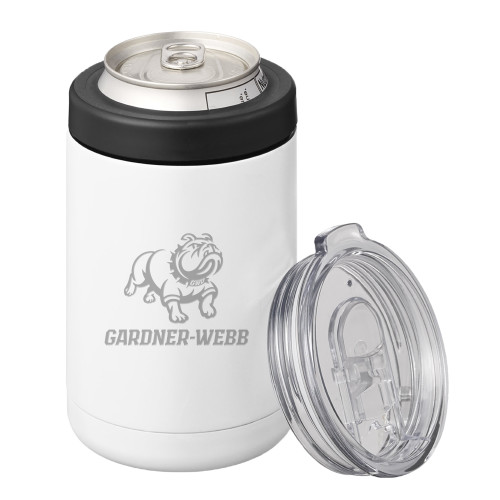  2 in 1 White Can Cooler Tumbler 12oz - Gardner Webb Athletic LockupEngraved