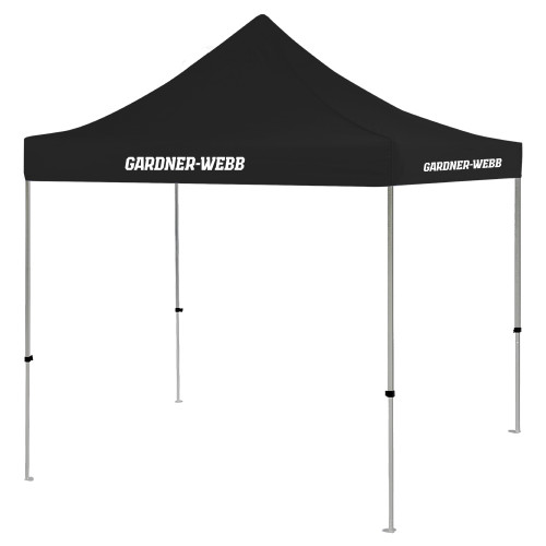  9 ft x 9 ft Black Tent - Gardner Webb Flat Word mark