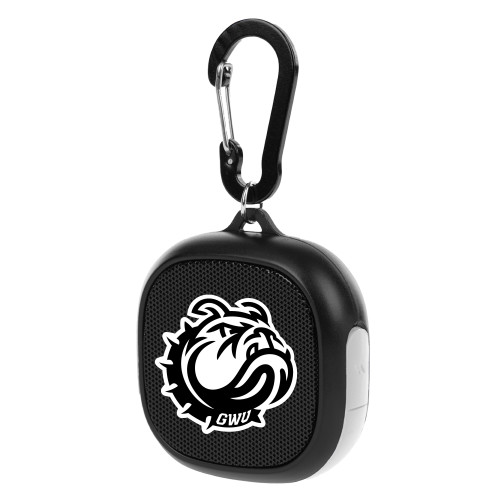  Black/White Waterproof Speaker w/ Carabiner - GWU Mascot Head