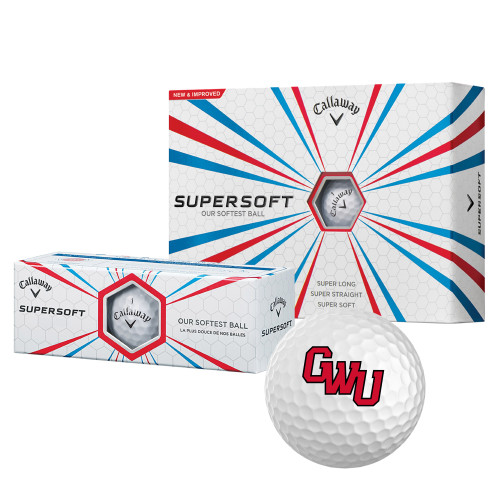  Callaway Supersoft Golf Balls 12/pkg - GWU Monogram