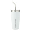 Thumbnail image for  Faye White Vacuum Tumbler w/ Stainless Steel Straw 20 oz