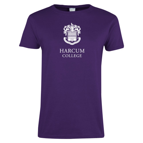  Womens Purple Short Sleeve Tee - Primary Mark