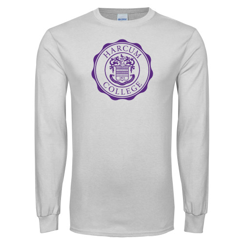  White Long Sleeve T Shirt - College Seal