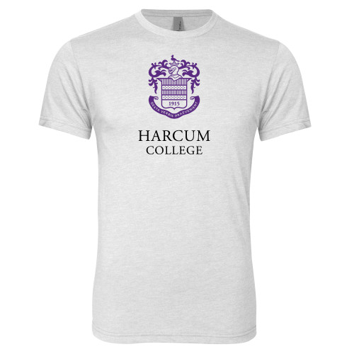  Next Level Heather White Triblend Tee - Primary Mark